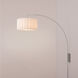 Scallop 1 Light 5 inch Satin Nickel Wall Mounted Arc Lamp Wall Light