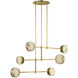 Kelly Wearstler Melange LED 54 inch Antique-Burnished Brass Multi-Positional Chandelier Ceiling Light