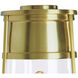 Cone 1 Light 19.75 inch Satin Brass Outdoor Post Light