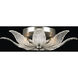 Plume 4 Light 28 inch Silver Flush Mount Ceiling Light in Dichroic Feathers Studio Glass