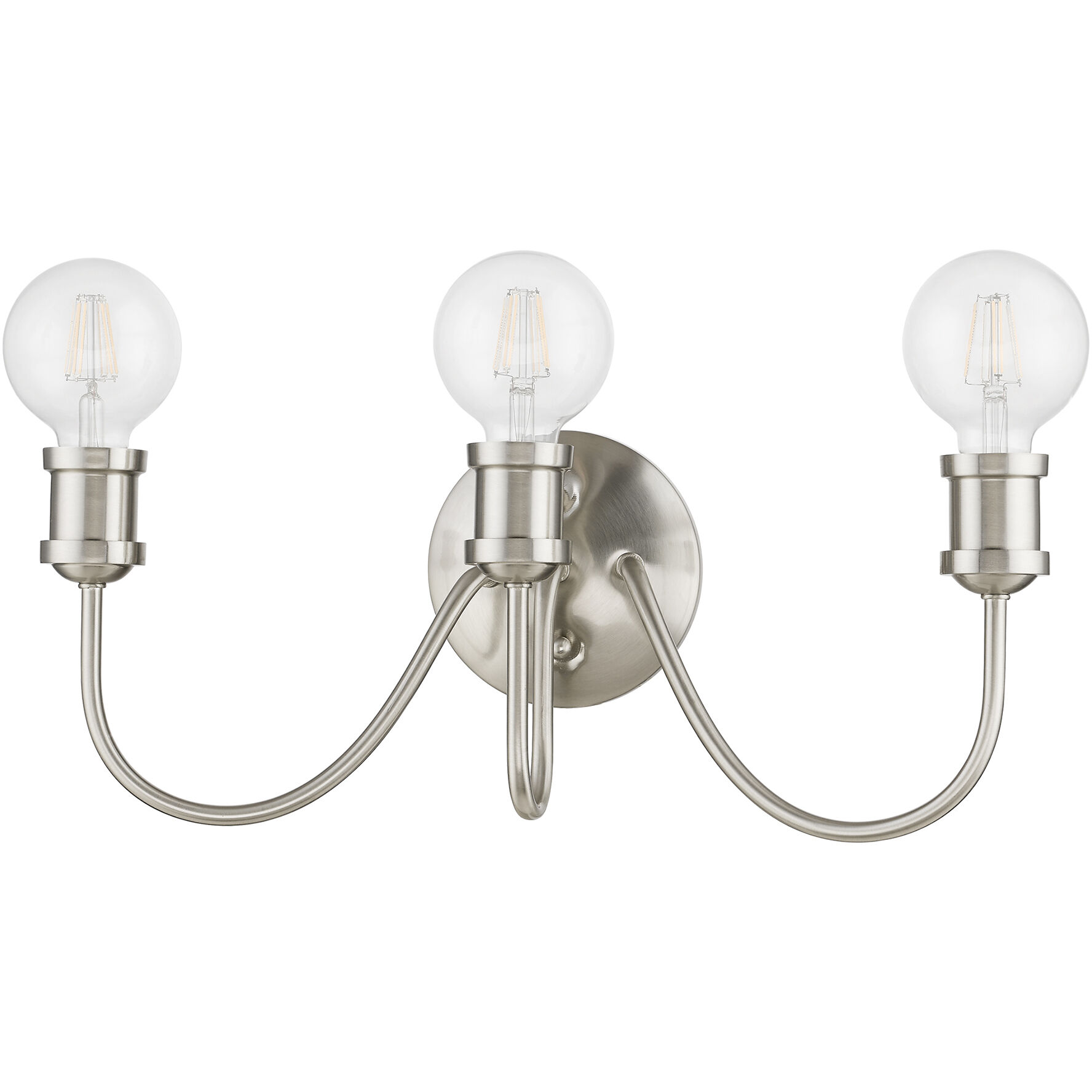 Lansdale 3 Light 19 inch Brushed Nickel Vanity Sconce Wall Light