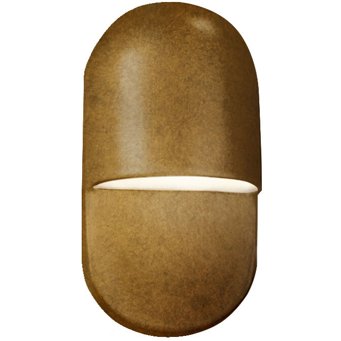 Ambiance Collection - Capsule LED 10 inch Antique Gold Outdoor Wall Sconce, Form+Finish+Function