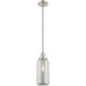 Art Glass 1 Light 5 inch Brushed Nickel Mini Pendant Ceiling Light