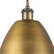 Ballston Dome 1 Light 9 inch Brushed Brass Mini Pendant Ceiling Light