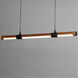 Rollo LED 3 inch Antique Pecan and Black Multi-Light Pendant Ceiling Light