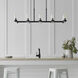 C&M by Chapman & Myers Geneva 10 Light 50 inch Aged Iron Linear Chandelier Ceiling Light
