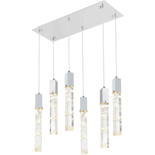 Aurora 6 Light 12 inch Chrome Pendant Ceiling Light
