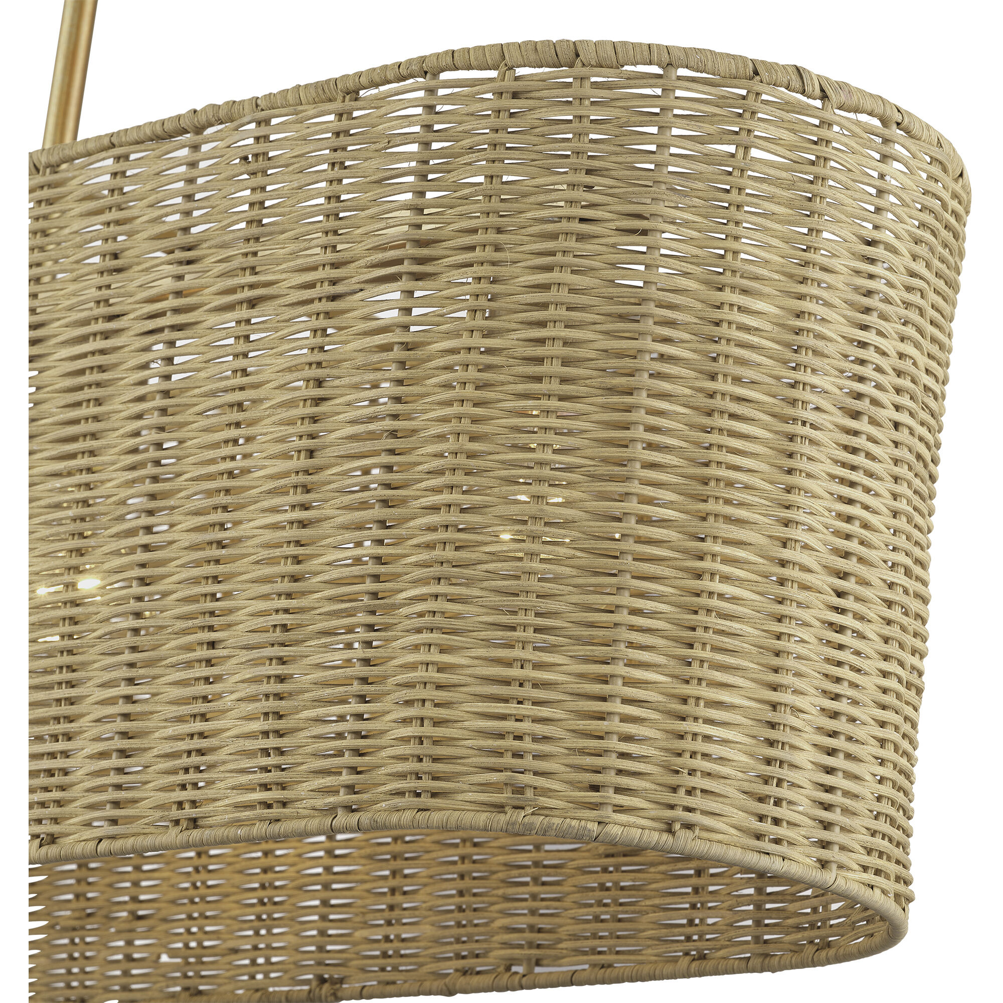 Weavington 4 Light 36 inch Antique Gold Leaf Linear Chandelier Ceiling Light, Large