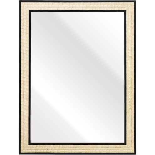 Sana 40 X 30 inch White with Black Wall Mirror