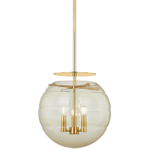 Gill 3 Light 15 inch Aged Brass Pendant Ceiling Light