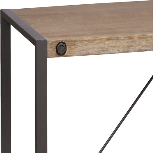 Armour Square 63 X 24 inch Natural with Black Desk