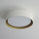Echo LED 16 inch White and Gold Flush Mount Ceiling Light in White/Gold