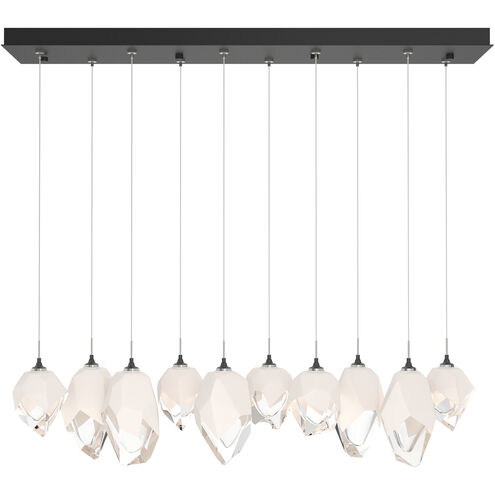 Chrysalis 10 Light 10.1 inch Black Pendant Ceiling Light in White Crystal