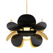 Ginger 1 Light 46 inch Gold Leaf and Black Pendant Ceiling Light