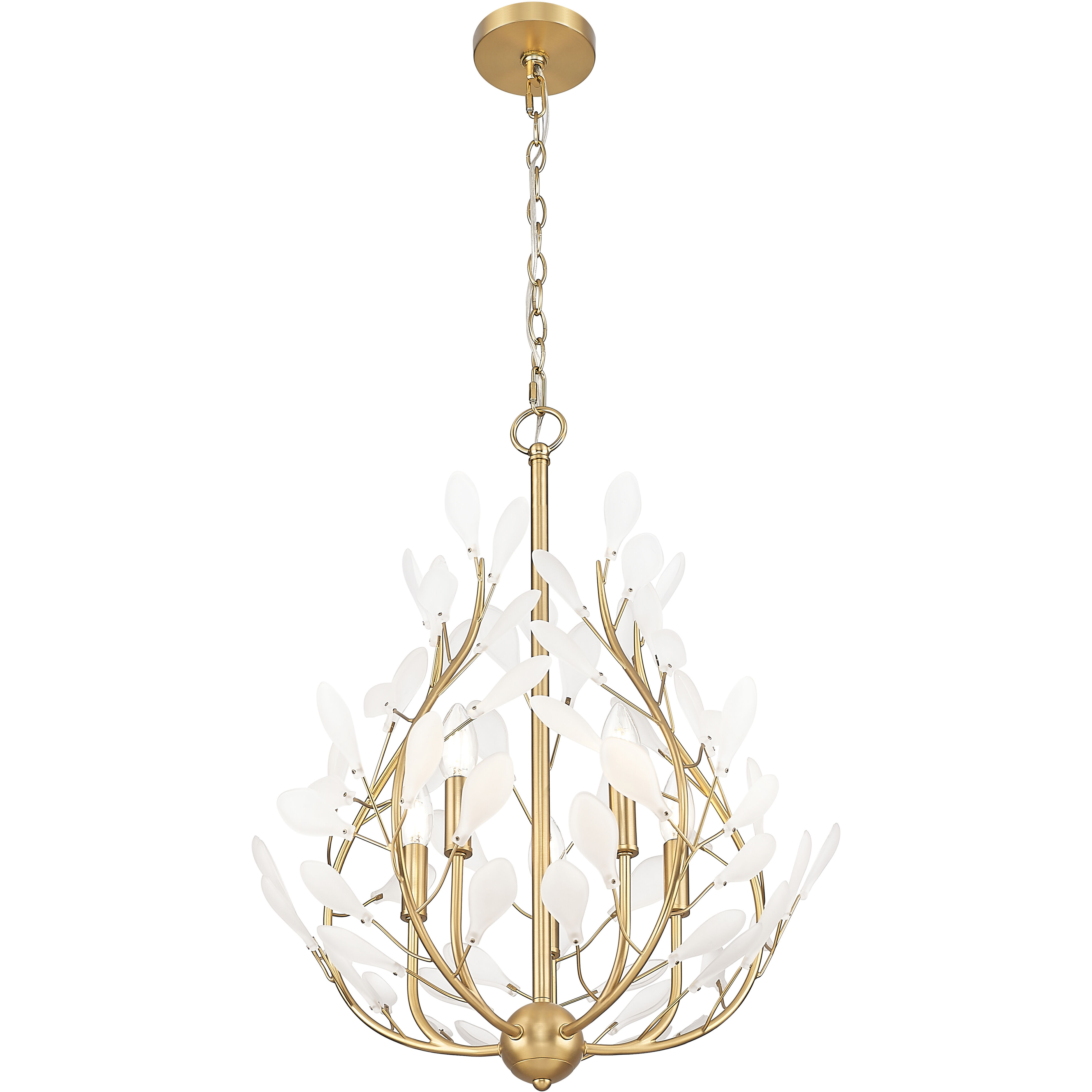 Claudine 5 Light 24 inch Modern Gold Chandelier Ceiling Light