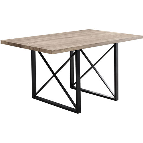 Cumru 60 X 36 inch Dark Taupe and Black Dining Table