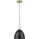Yep Zoey Pendant Ceiling Light in Olympic Gold, Matte Black, Small