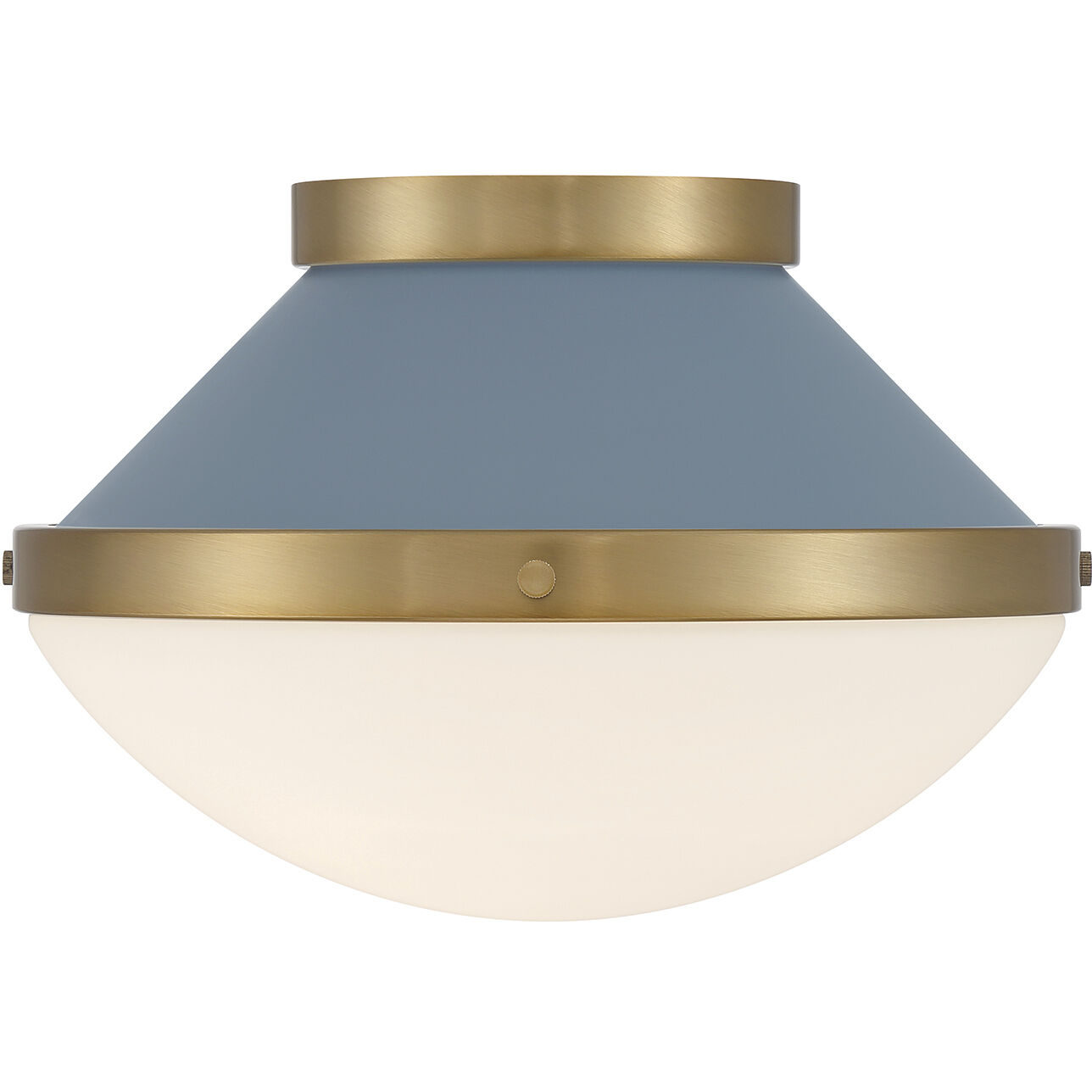 Xander 1 Light 12.25 inch Vibrant Gold and Blue Flush Mount Ceiling Light