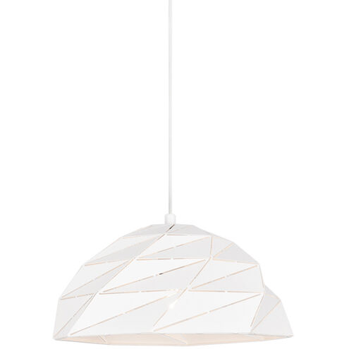 Riku 1 Light 15 inch White Pendant Ceiling Light