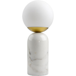 Verve 13.75 inch 25 watt White Globe Table Lamp Portable Light