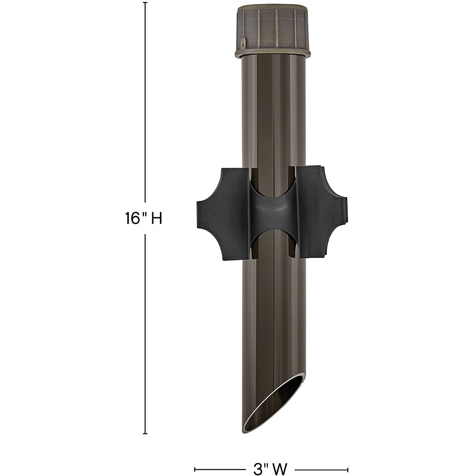 Hardy Island 16 inch Matte Bronze Power Post