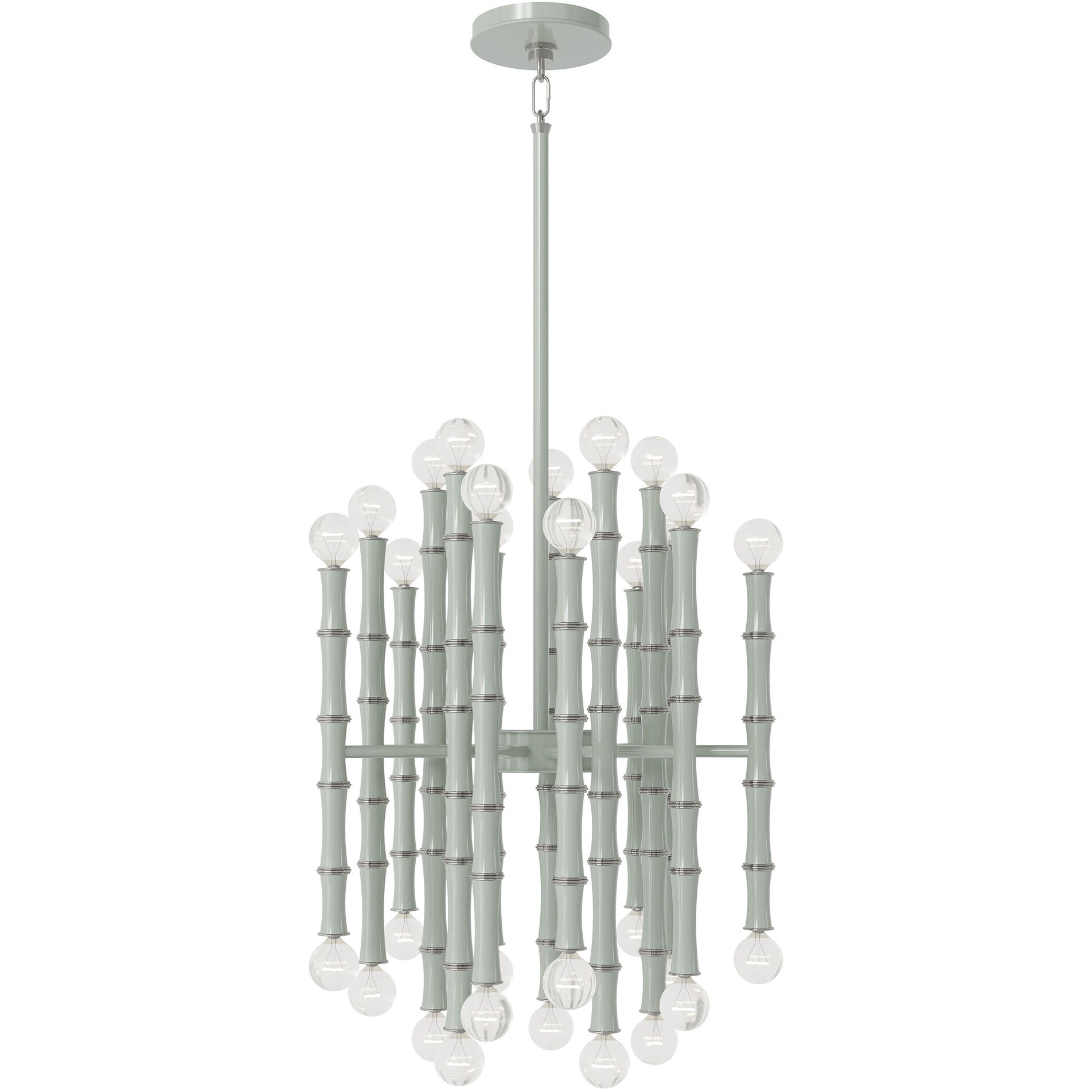 Kane 30 Light 17.75 inch Celadon with Polished Nickel Chandelier Ceiling Light