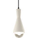 Radiance Collection 1 Light 5 inch Matte White with Matte Black Pendant Ceiling Light