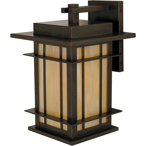 Oak Park 1 Light 11 inch Verdigris Patina Outdoor Wall Mount in White Opalescent