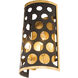 Bailey 2 Light 8 inch Gold Sconce Wall Light