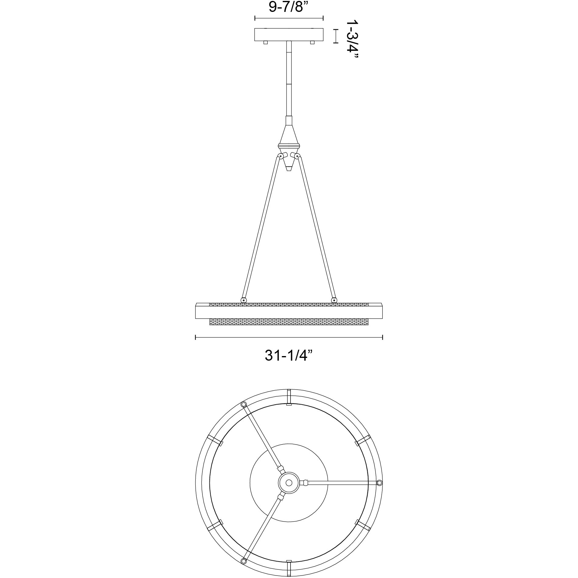 Duo Pendant Ceiling Light in Classic Black and Gold Shimmer