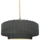 Radiance Collection - Pleated Tier Pendant Ceiling Light in Brushed Brass, Dedicated LED, Beige Twist Cord, Gloss Gray, 14.5W x 5.25H, Form+Finish+Function
