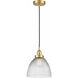 Edison Seneca Falls 1 Light 10 inch Satin Gold Mini Pendant Ceiling Light