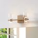 Amelia LED 15 inch Champagne Gold and Polished Nickel Vanity Light Wall Light