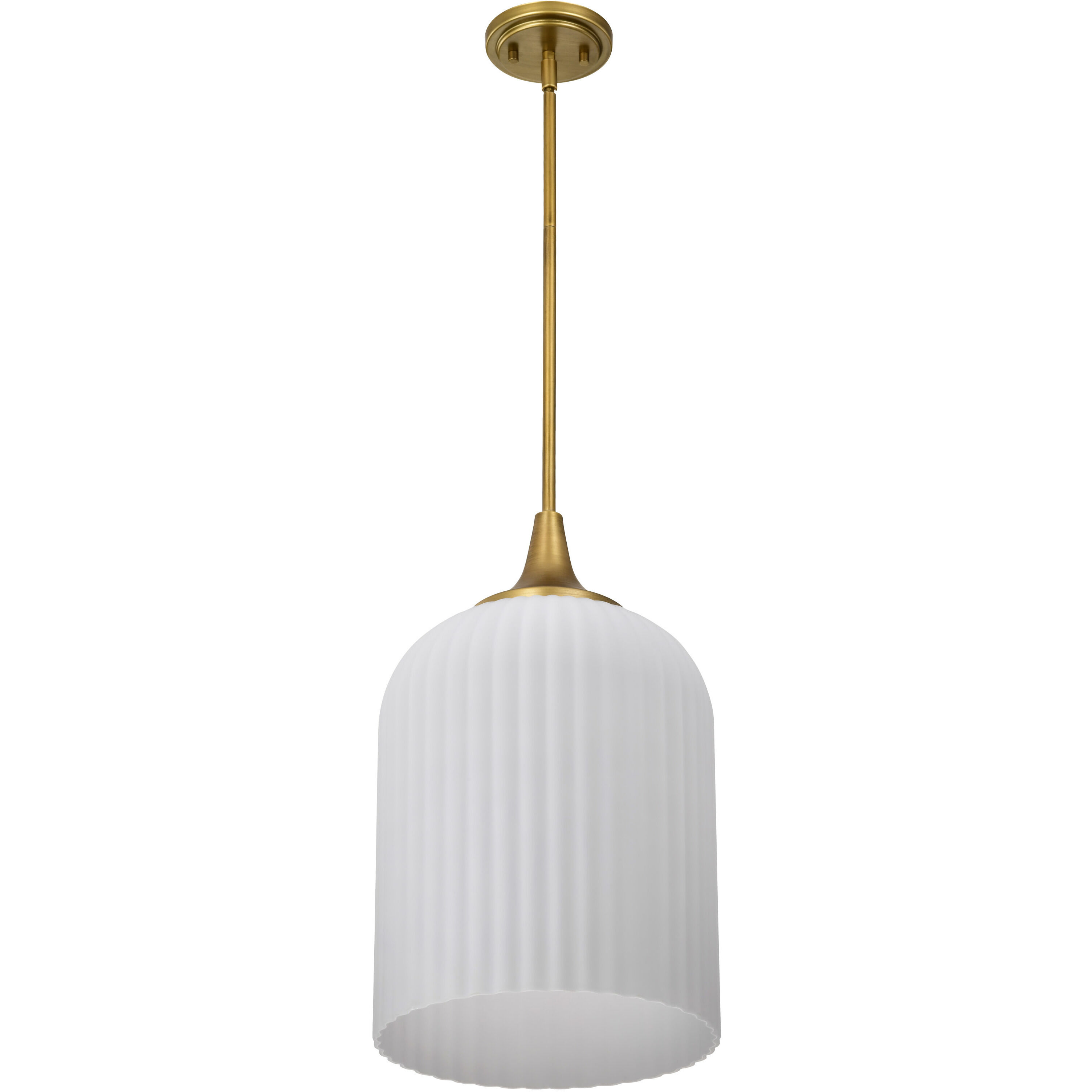 Solara 12 inch Natural Brass Pendant Ceiling Light