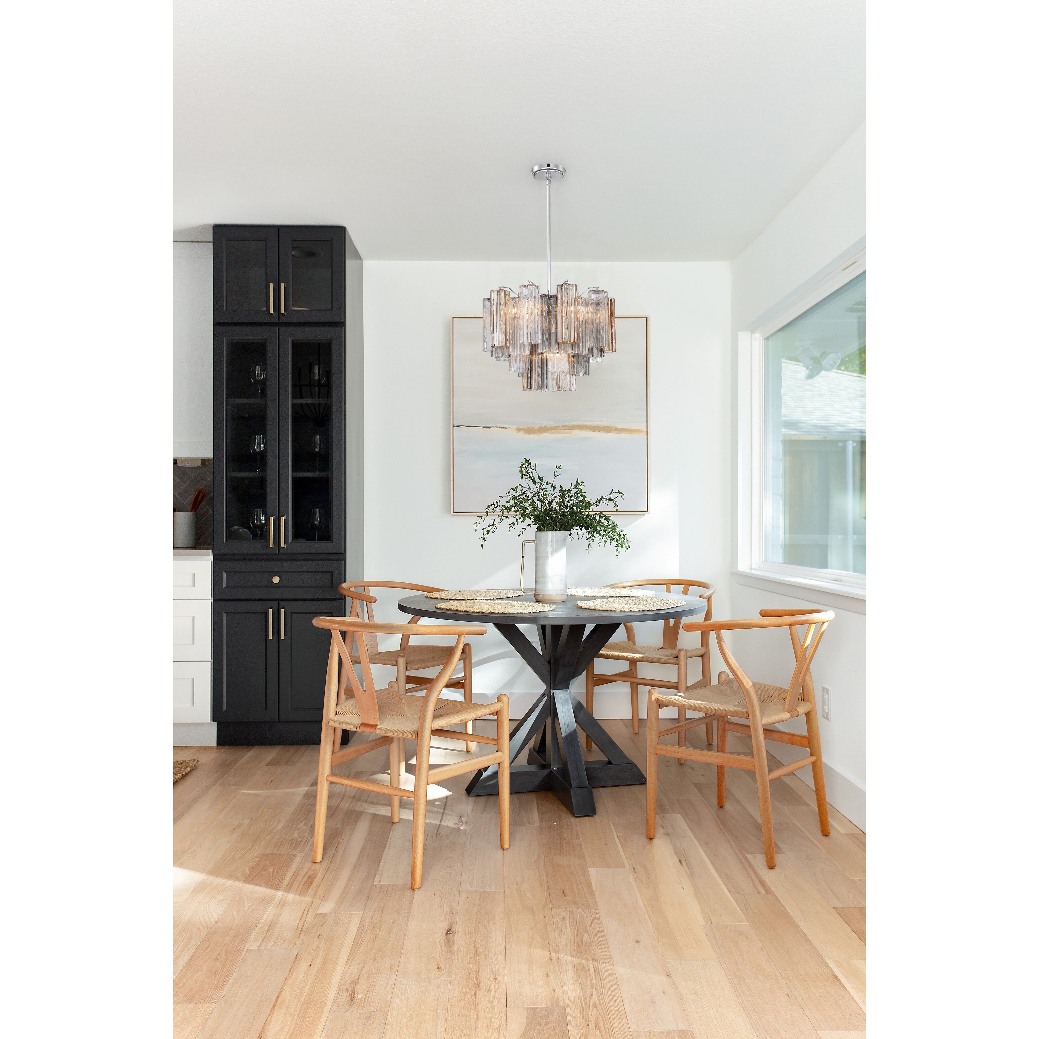 Addis 6 Light 19.75 inch Polished Chrome Chandelier Ceiling Light in Tronchi Glass Autumn