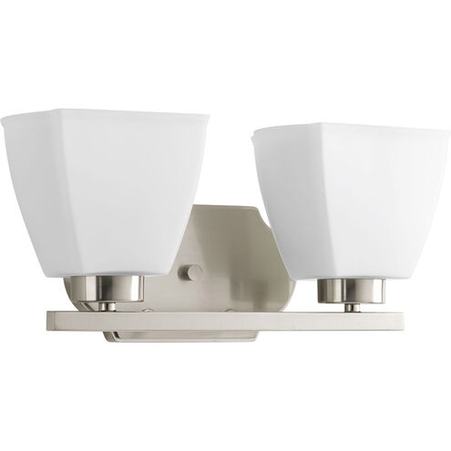 Bounty 2 Light 16 inch Brushed Nickel Vanity Wall Light