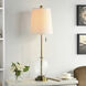Cameron 32.5 inch 60 watt Antique Brass and Clear and White Table Lamp Portable Light