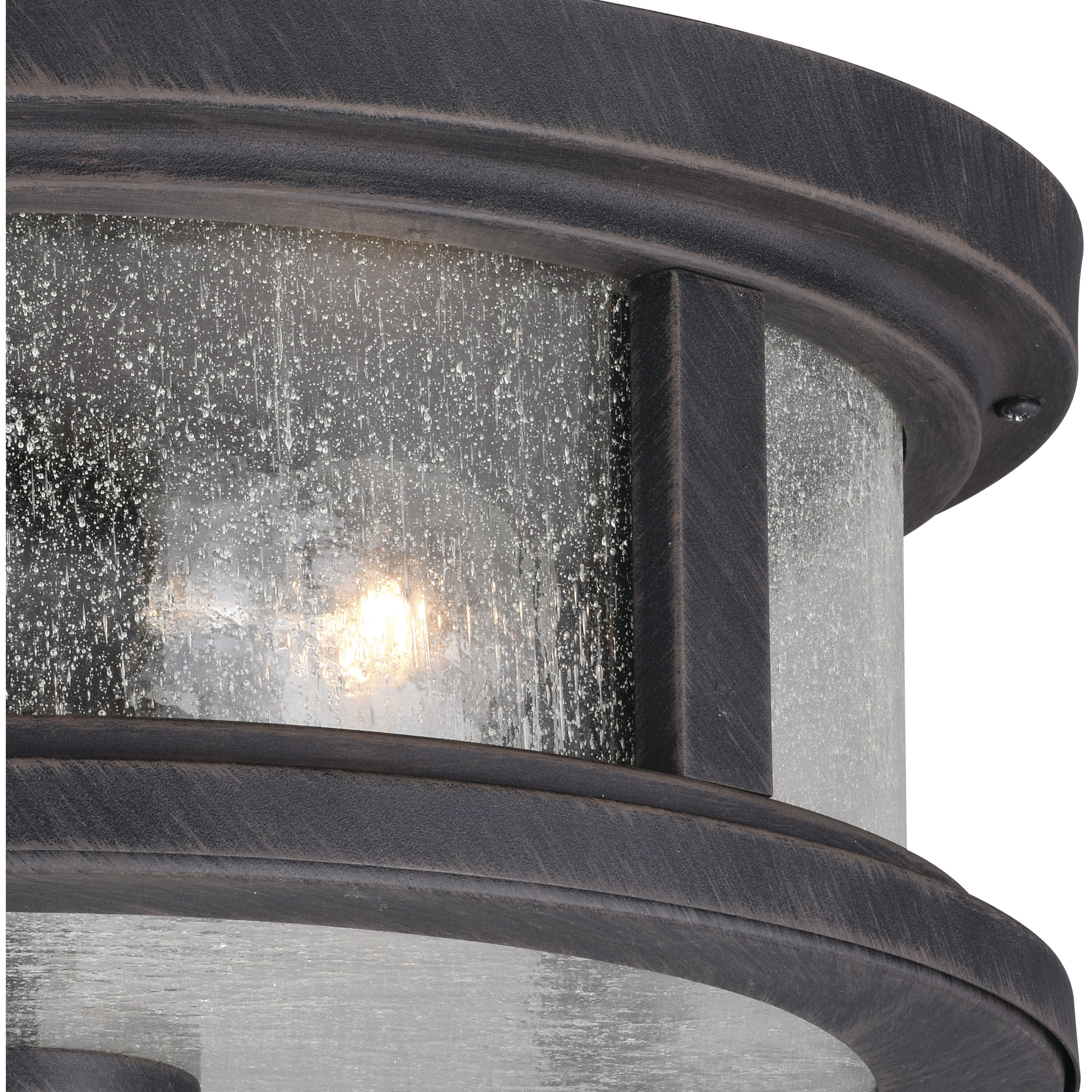 Cumberland LED 13 inch Rust Iron Outdoor Ceiling