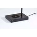 Collette 12 inch 7.00 watt Black and Antique Brass Desk Lamp Portable Light, with AdessoCharge Wireless Charging Pad and USB Port