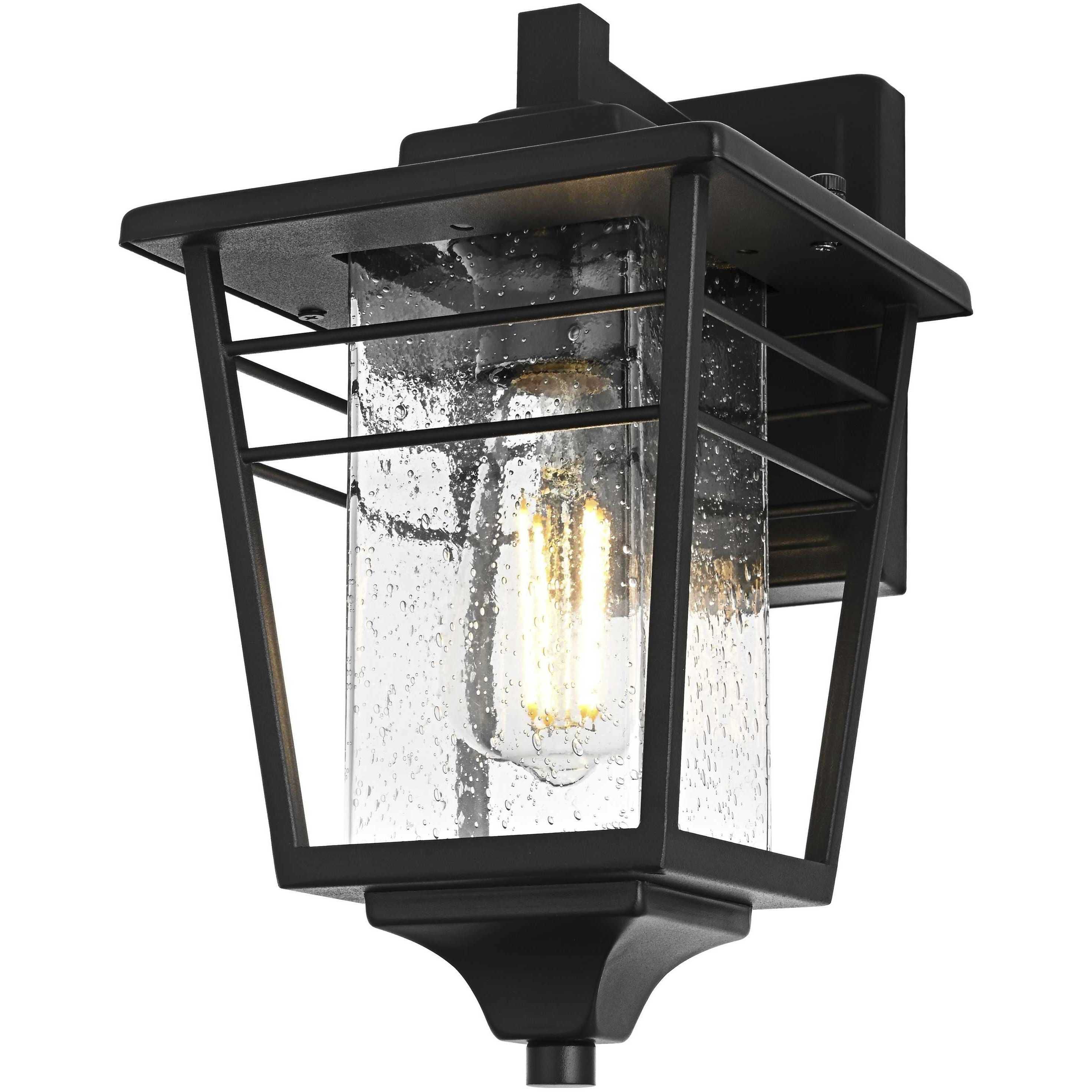 Croskey 1 Light 12.5 inch Black Outdoor Wall Sconce