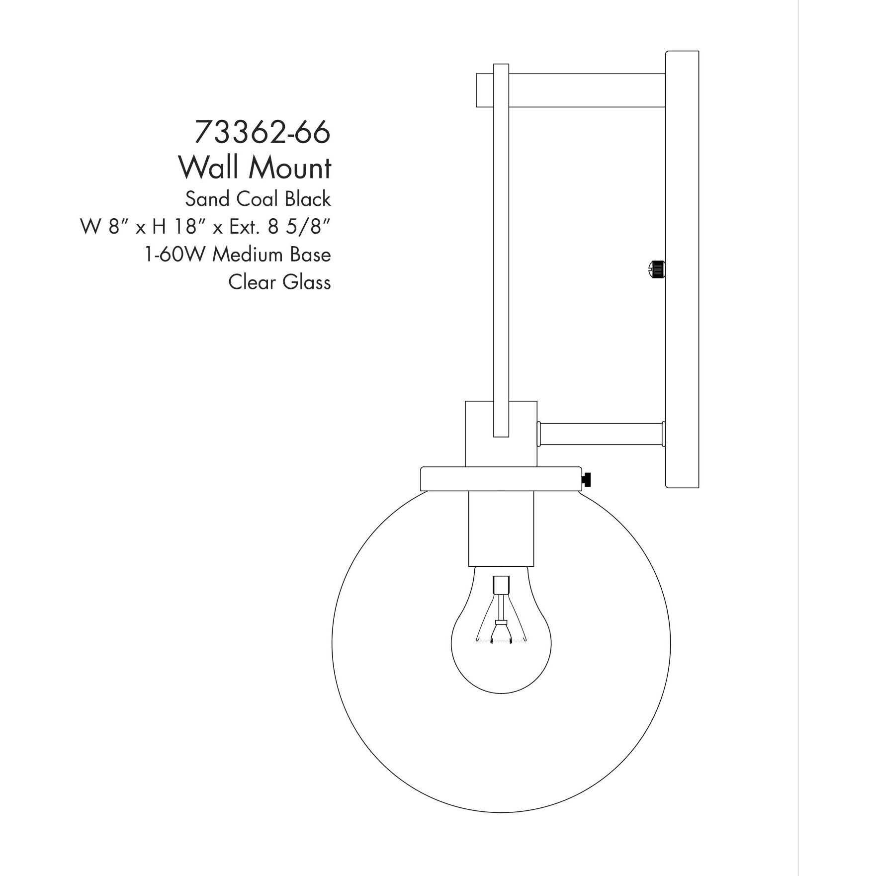 Wenston Outdoor Wall Mount in Sand Coal, Great Outdoors