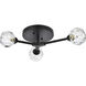 Zayne 3 Light 15 inch Black Flush Mount Ceiling Light