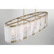 Veil 6 Light 48 inch Legacy Brass Linear Chandelier Ceiling Light
