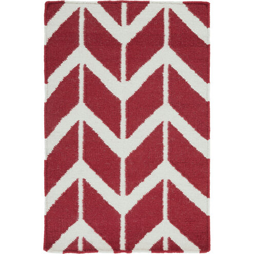 Fallon 36 X 24 inch Dark Coral, Beige Rug