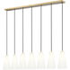 Farrell 7 Light 54 inch Modern Gold Linear Chandelier Ceiling Light