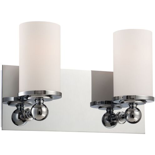 Adam 2 Light 12.5 inch Chrome Vanity Light Wall Light