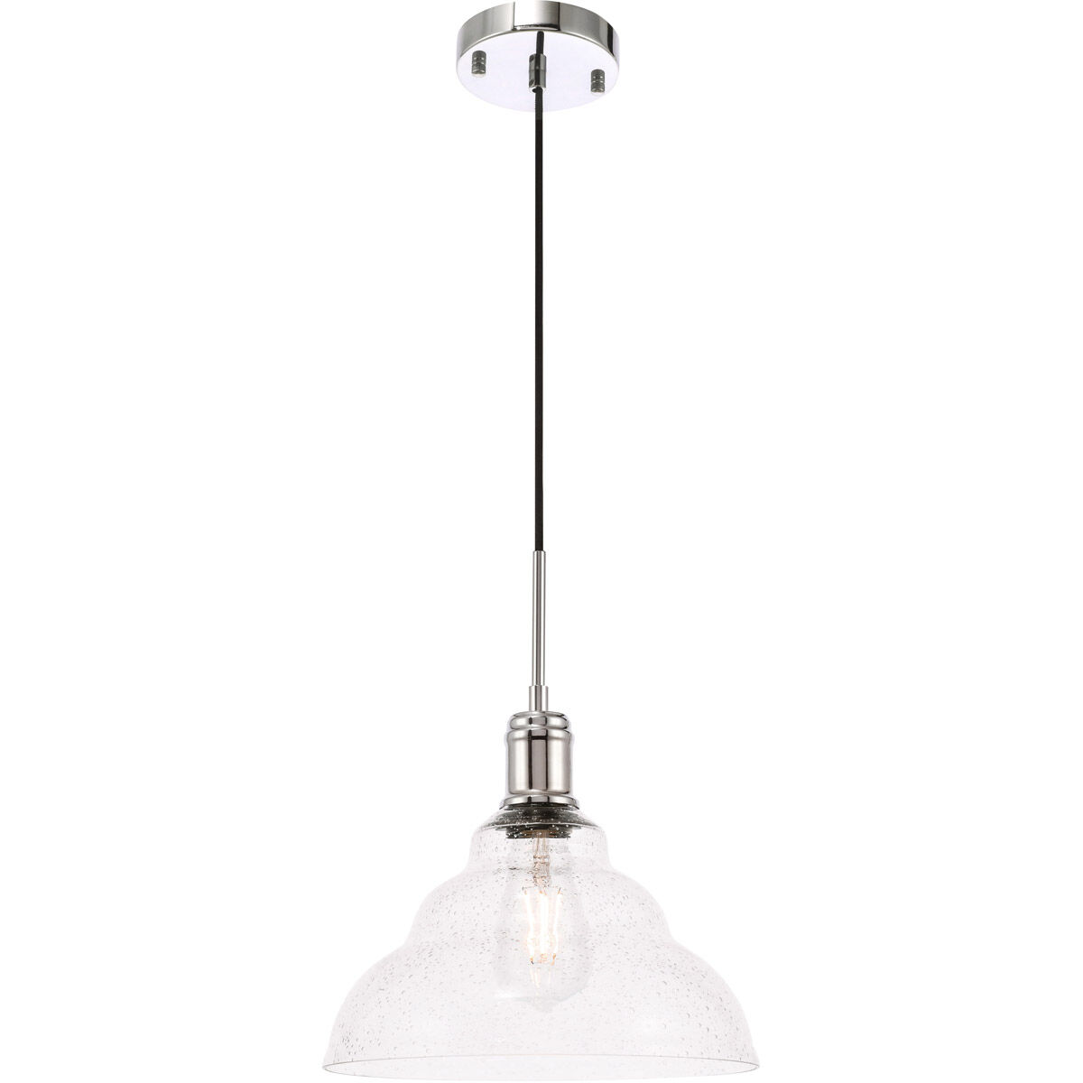 Gil 1 Light 11 inch Chrome Pendant Ceiling Light