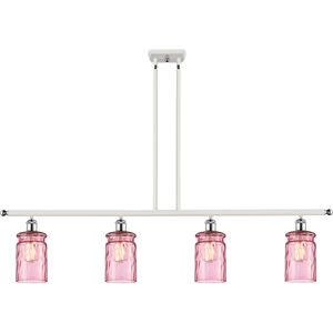 Ballston Candor LED 48 inch White and Polished Chrome Island Light Ceiling Light in Sweet Lilac Waterglass, Ballston