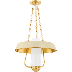 Provincetown 1 Light 18 inch Aged Brass and Soft Sand Indoor Lantern Ceiling Light