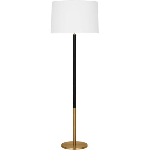 kate spade new york Monroe 61.88 inch 9.00 watt Burnished Brass with Gloss Black Floor Lamp Portable Light